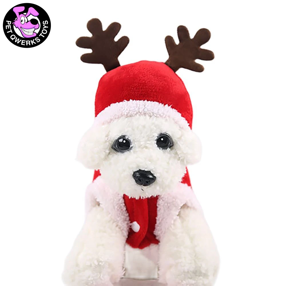 

Flannel Santa Dog Cat Costume Christmas Pet Clothes Elk Winter Warm Dress Up Clothing for Small Dog Teddy Pugs New Year's