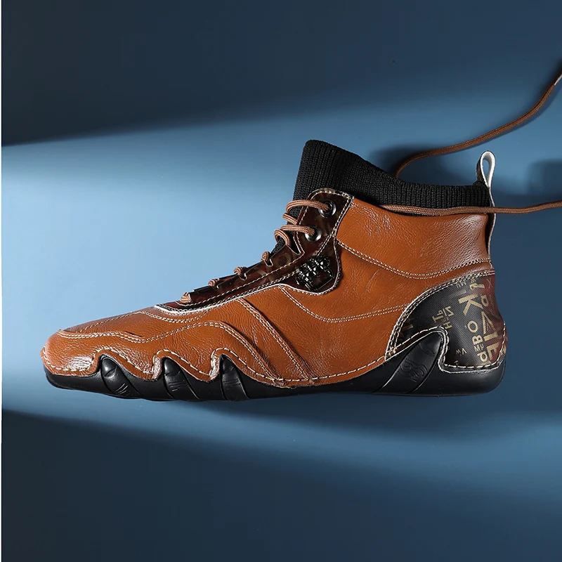 

Men Fashion Casual Shoes Trendy Octopus Designer Sneakers Male Lace-Up Zapatillas Hombre Anti-Slip High Top Walking Footwear Man