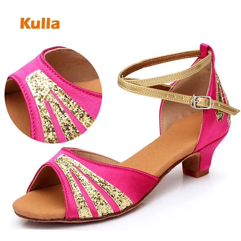 Туфли женские для латиноамериканских танцев Обувь бальных девочек и детей обувь