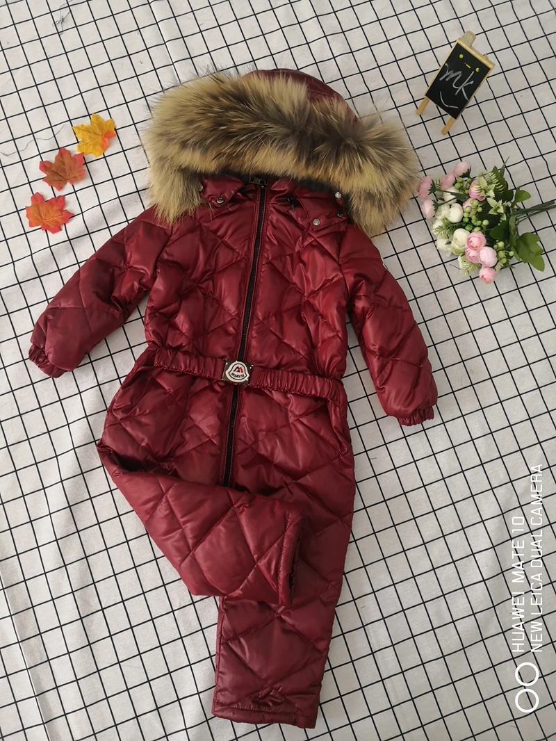 

Wholsale Kids Down Jacket Winter Hooded Snow Wear Thicker Warm Outwear Real Fur Collar Modis Down Jacket For Cold Weather
