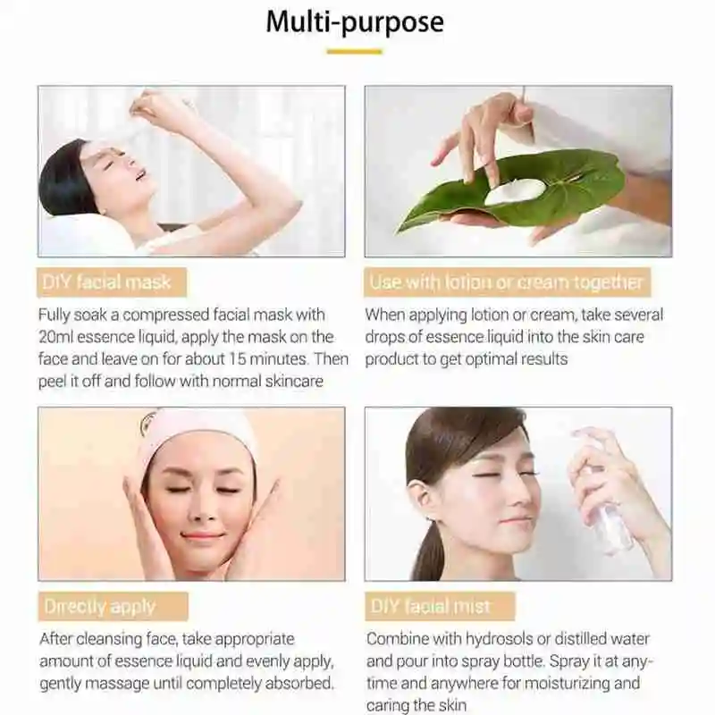 

Pore Shrinkage Serum Essence Pores Treatment Relieve Moisturizing Skin Dryness Oil-Control Repair Care Firming Smooth K4N1