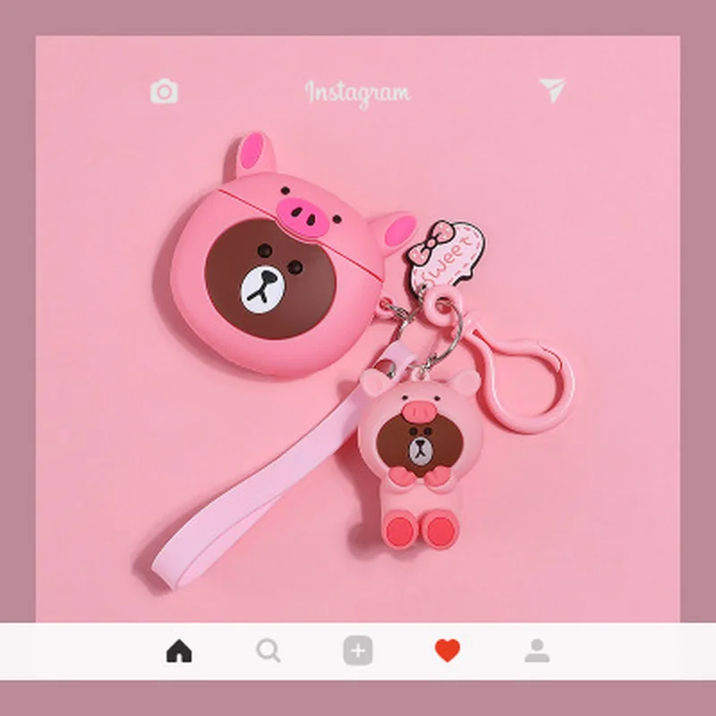 Для AirPods чехол для девочек милый стиль уникальный мультфильм Новый наушников s