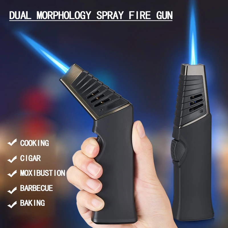 

Angle Dual-shape Rotating Head Refilled Adjustable Flame Fire Outdoor Barbecue Ignition Picnic Jet Torch Lighter Tool