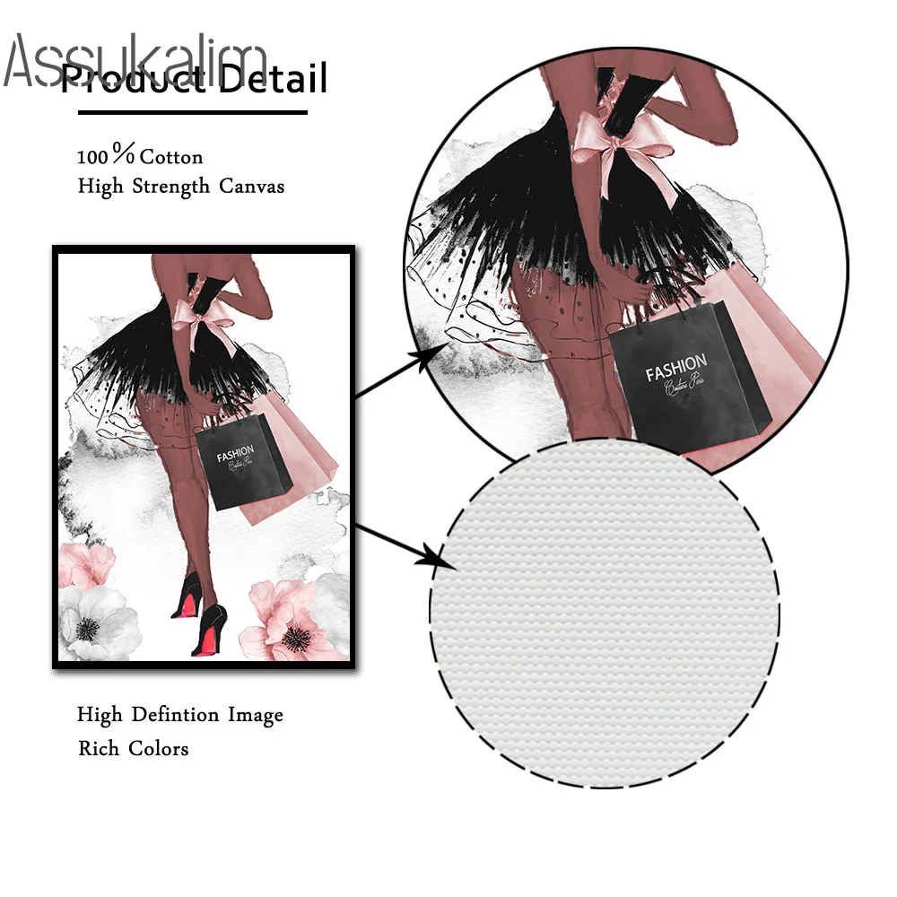 Модные плакаты принты флакон духов настенная Картина на холсте цветочные цитаты