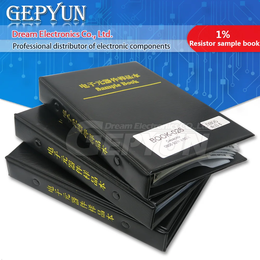 Комплект резисторов книга Smd 0603/0805/0402/1206/0201 образец резистора Book 1% SMT 170/177 значения