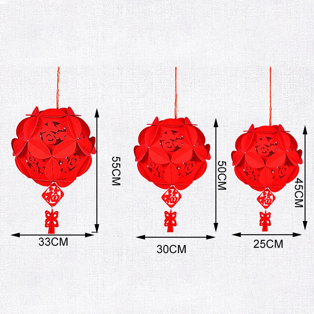 Подвесная сборка с новым годом Удачи Китайский фонарь красный бумажный s