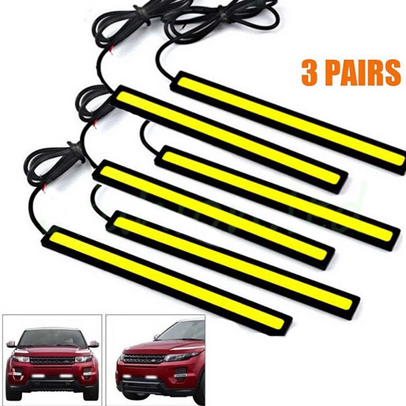 

180 Lights Daytime Running Strip COB White Car DRL Driving Waterproof 12V