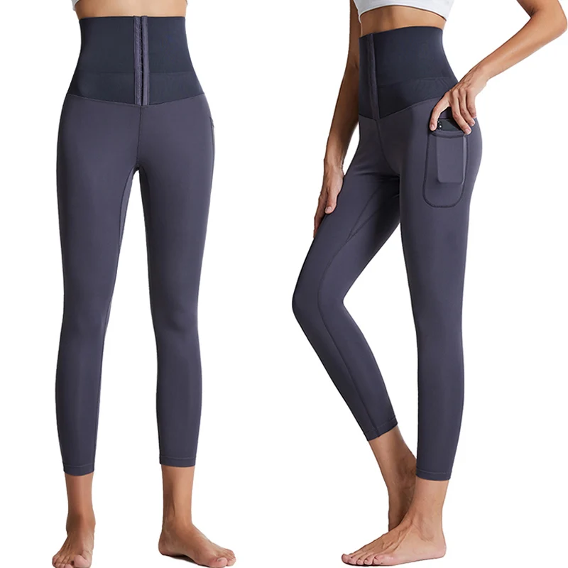 

Женские леггинсы, штаны для йоги, корсет с высокой талией для контроля живота, трико, спортивные брюки для фитнеса с карманами для телефона, ...