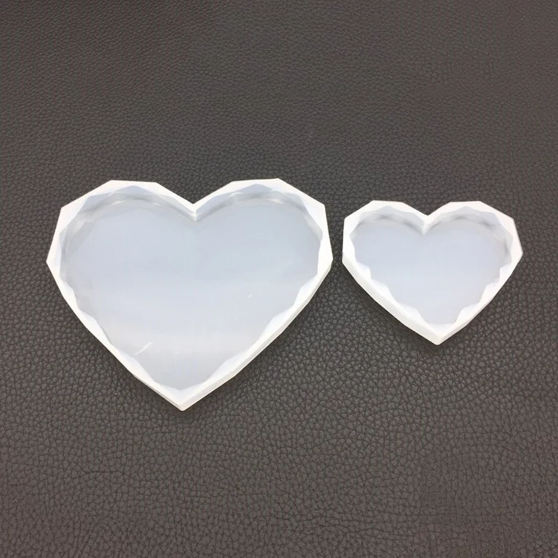 

3D Crystal Epoxy Love Heart Diamond pendulum Silicone Mold For Resin Making Coaster Jewelry Pendant Making Tools
