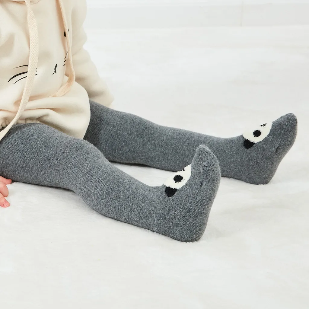 Одежда для малышей Носки девочек кошки носки с изображением медведя теплая дутая