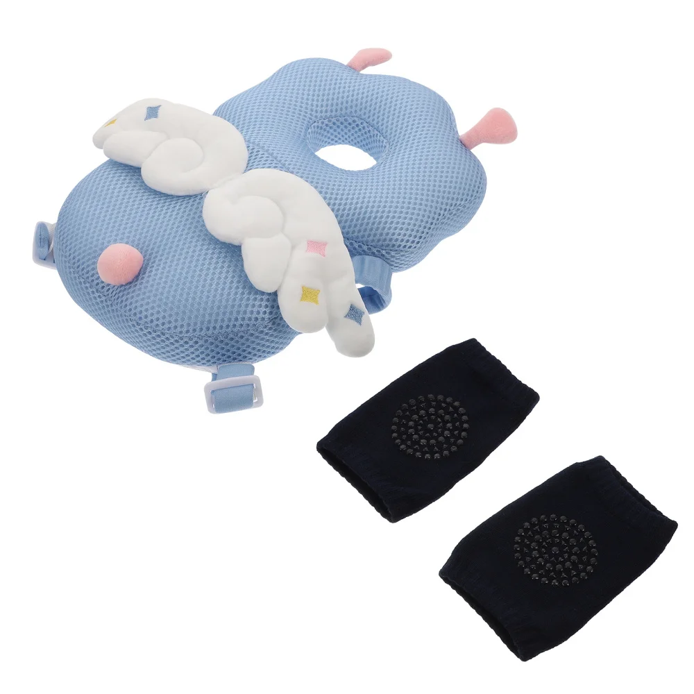 

1Pc Baby Anti-fall Pillow Toddler Head Protector Walking Pillow Protector (Blue)