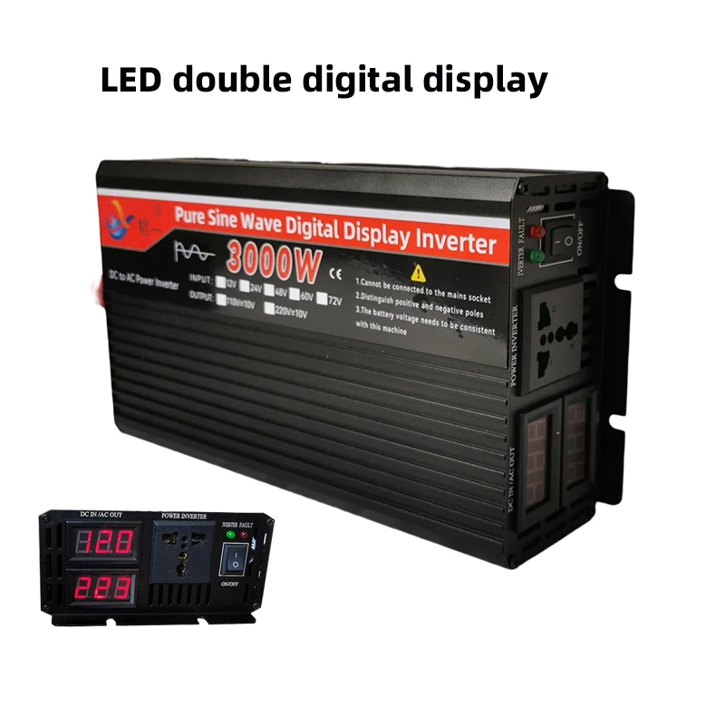 Инвертор немодулированного синусоидального сигнала 12 В 24 48 60 72 переменного тока