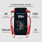 Наушники Lenovo с поддержкой Bluetooth 5,0, беспроводная гарнитура, магнитные наушники с шейным ободом, IPX5 водонепроницаемые спортивные наушники-вкладыши с шумоподавлением и микрофоном