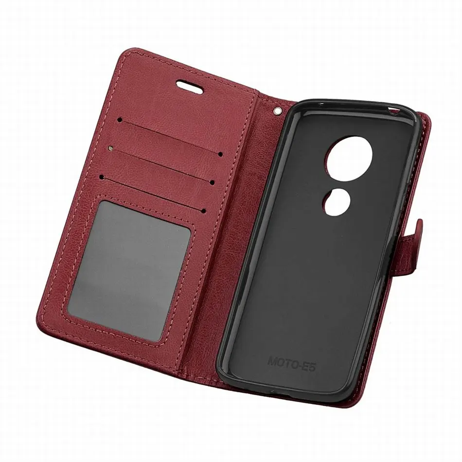 Простой чехол для телефона, Одноцветный чехол для Motorola Moto P30 Note E5 G6 Play G7 Plus One power Book, кожаный чехол с подставкой P08G