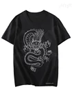 Новинка 2022 футболка в китайском стиле для мужчин и женщин с принтом дракона шикарный готический дизайн гранж Индия Нива функо поп высококачественные футболки