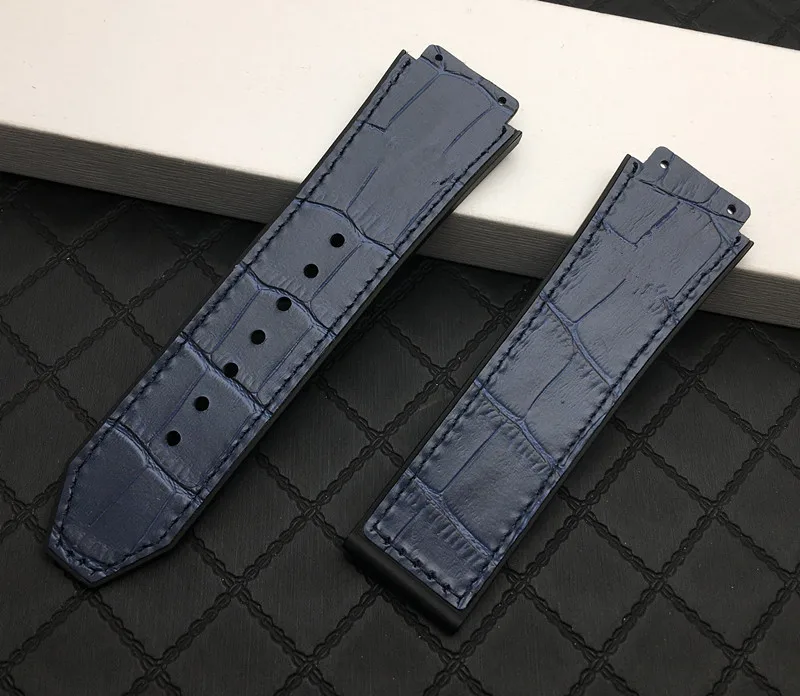 Ремешок из натуральной бамбуковой кожи для наручных часов резиновый силиконовый