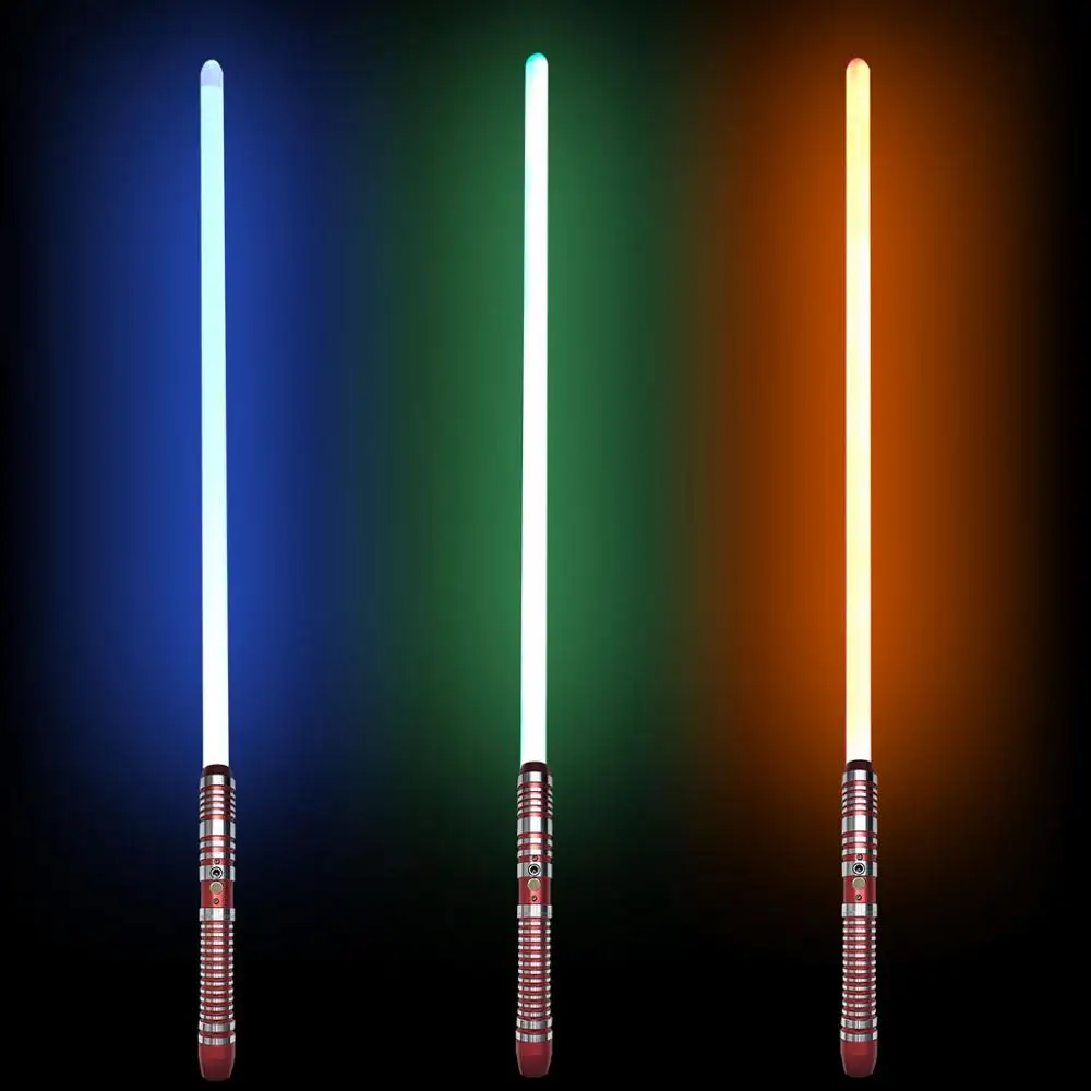 Новый Cosplay RGB светильник меч металл дуэль меняющий цвет детская игрушка мигающий