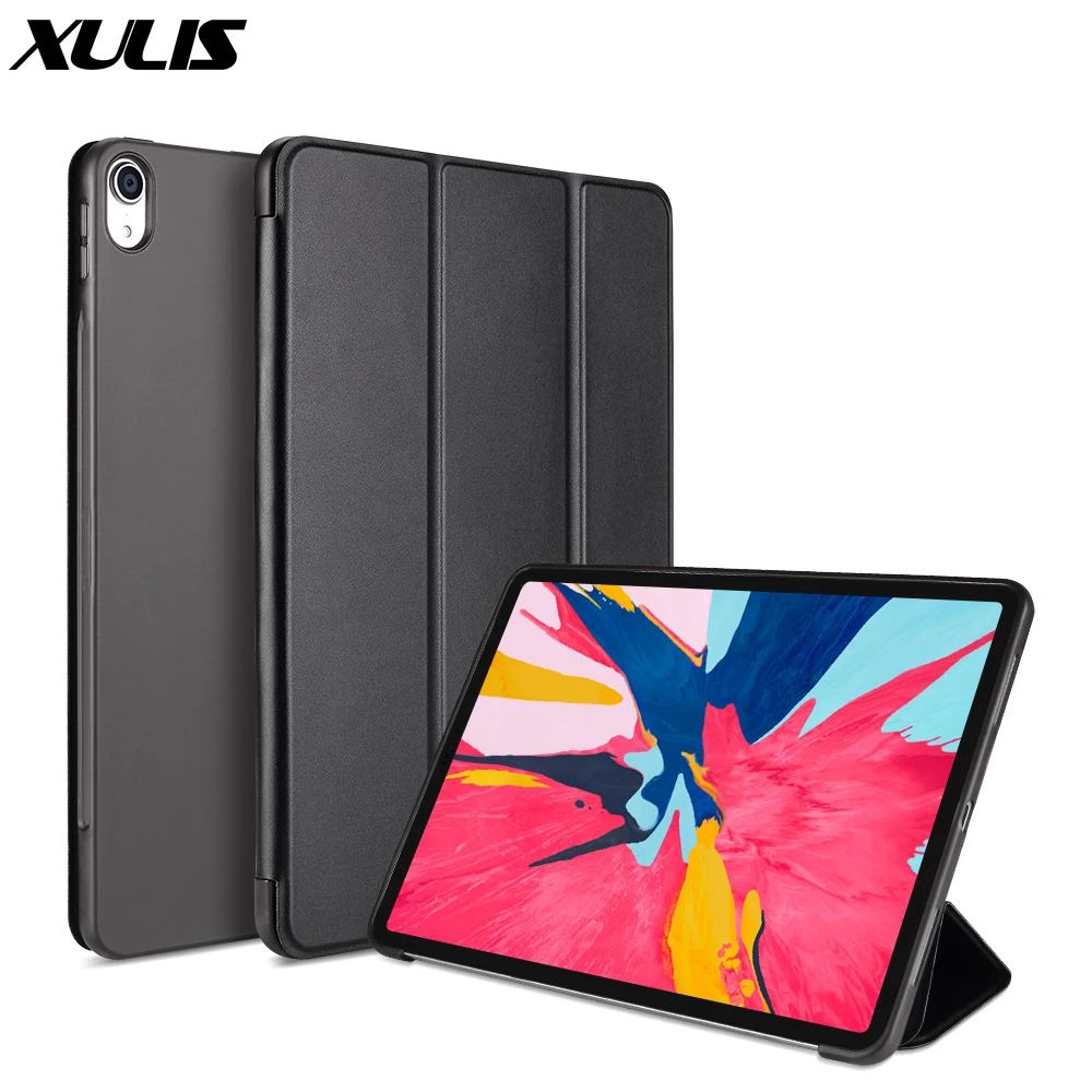 

For iPad Pro 11 inch Protective Case Smart Auto Wake Up Tri-fold Hard Back Cover For iPad Pro 11 2018 A1980 A1934 Cases
