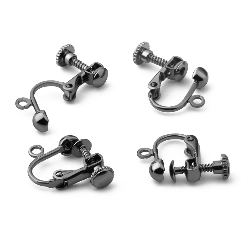 10 Pcs Copper Ear Clip Gold Silver Color DIY Earring Hooks Wire Settings Base Hoops Earrings Accessories For Jewelry Making