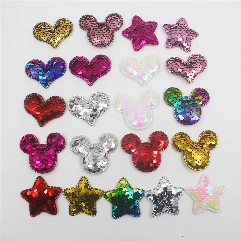 10 шт. двухсторонние блестки Звезда Любовь мультфильм ювелирные изделия Kawaii