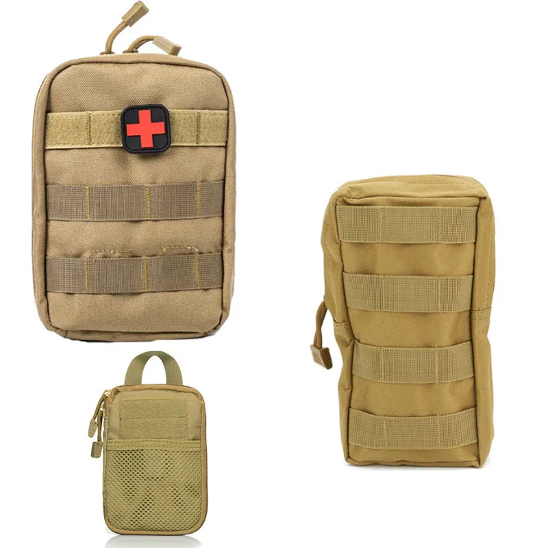 Three-piece Сумка Molle для военного тактического рюкзака Охотничьи аксессуары Сумка плечевой ремень рюкзак армейский пояс боевой ремень пакет клип - Цвет: Three-piece