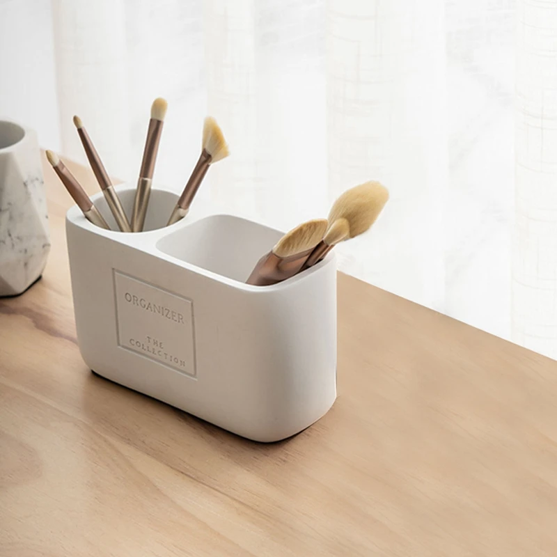 

Desktop Pen Holder Student Fashion Storage Box Office Desk Resin Pen Holder Office Decoration