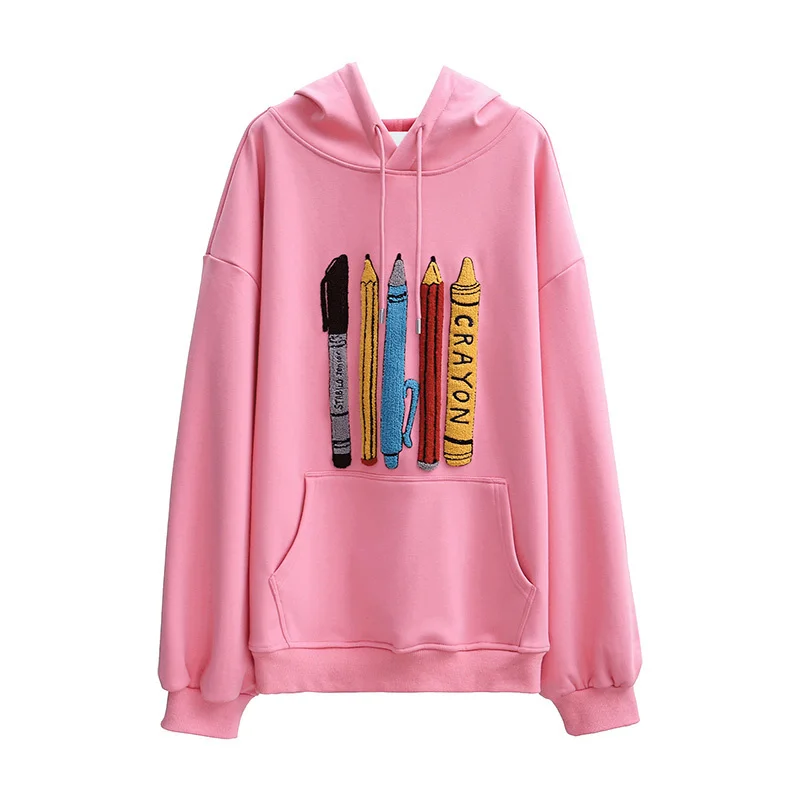 

Real Shot Composite Autumn and Winter New Fleece-Lined Thickening Embroidery