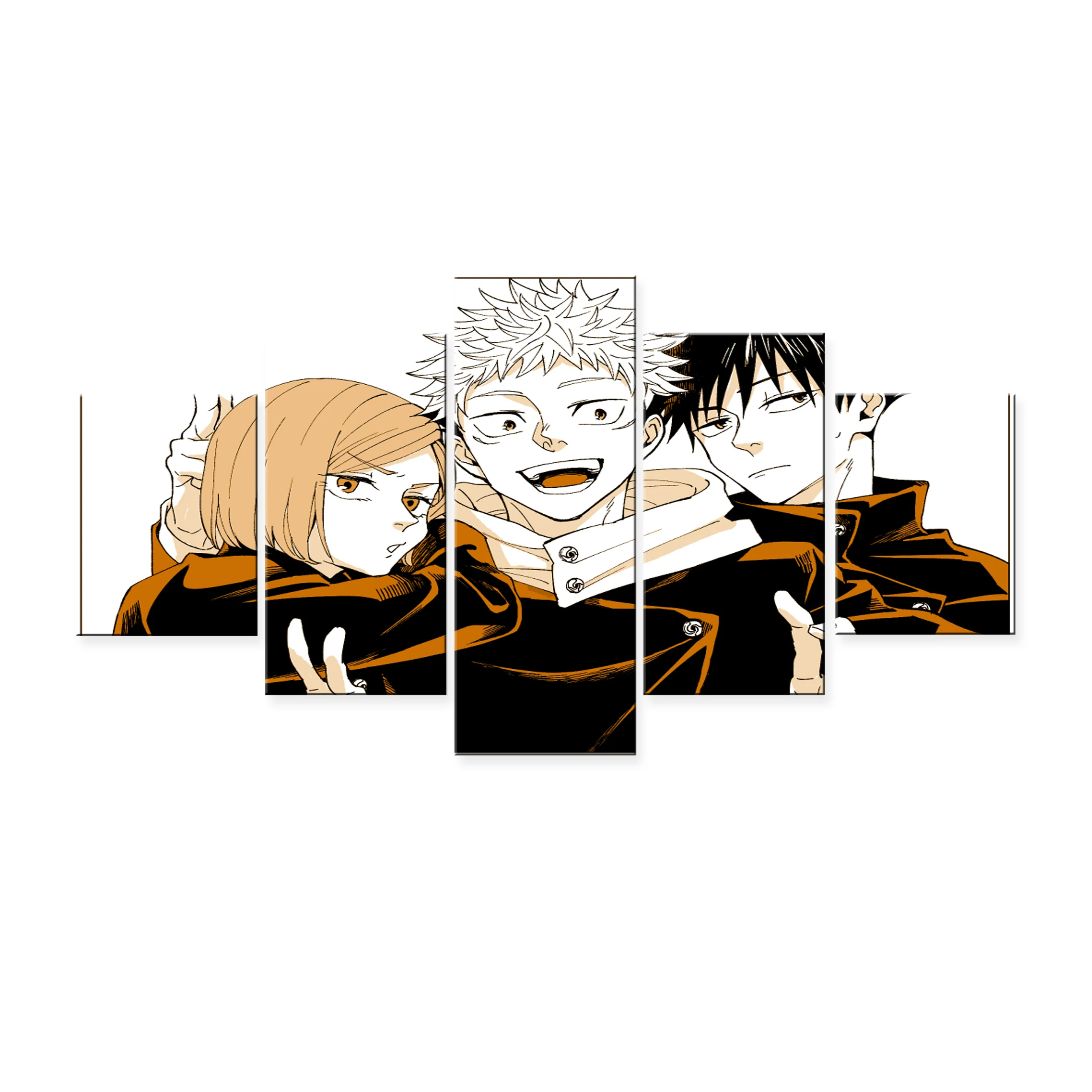 

Anime Jujutsu Kaisen Wall Painting Decoration Home Decor Poster Picture Canvas 5 Piece HD Modern Modular Framework Room Art Oil