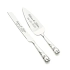 Нож для свадебного торта с индивидуальной гравировкой, сверкающий нож для торта и набор серверов, свадебный подарок на заказ с коробкой, товары Вечерние