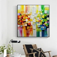 modern minimalist poster blue color flower picture on canvas canvas oil painting mural decoration living room home decoration