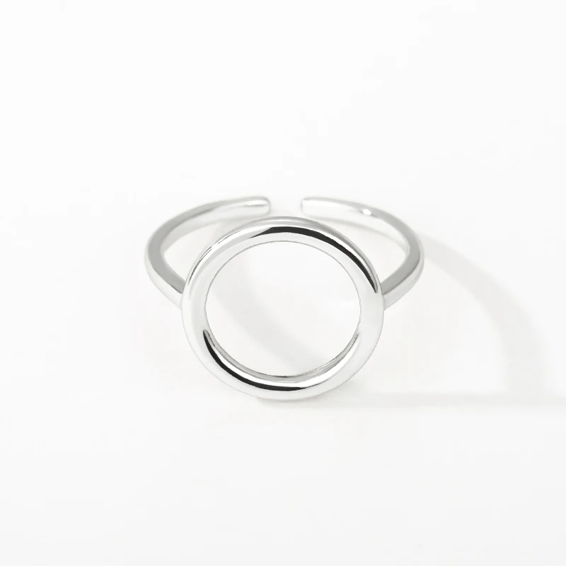 Minimalist Circle Rings Fashion Jewelry Adjustable Stainless Steel Simple Geometric Round Knuckle bague femme | Украшения и