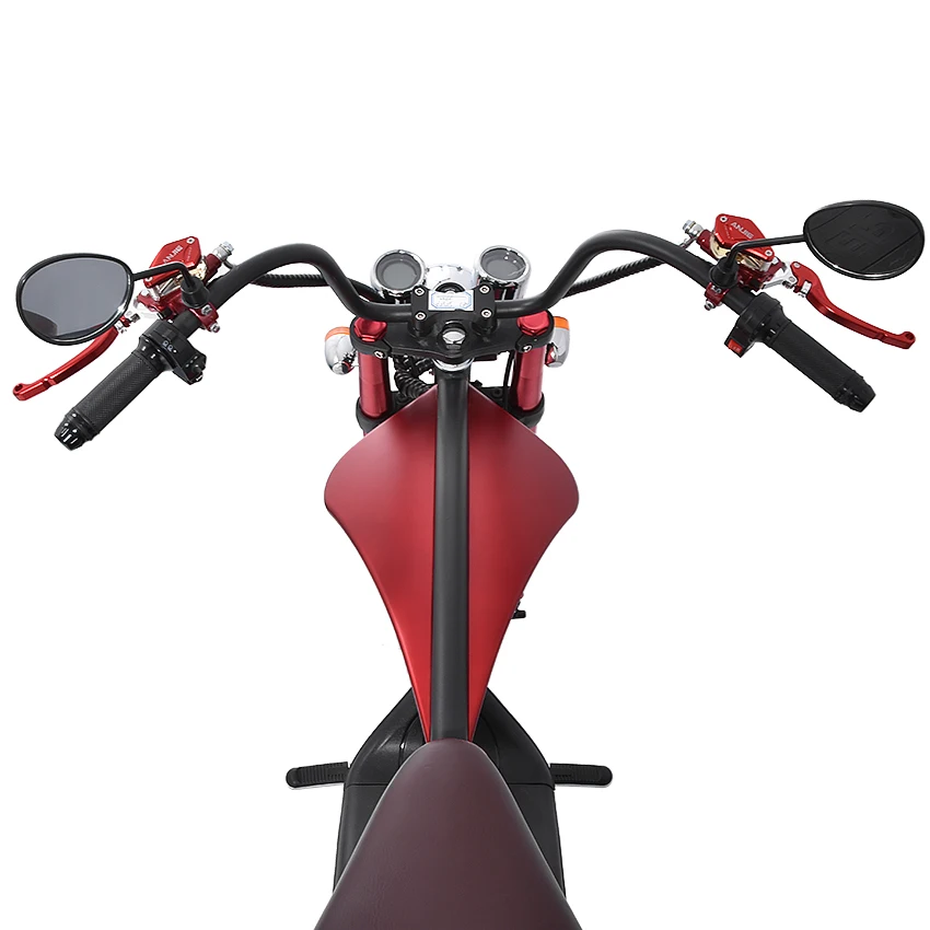 Billig Elektrische Motorrad 2000W 50km Retro Vintage Stil Elektrische Fahrzeug Erwachsene Roller 60V 20AH Fett Reifen Motorrad