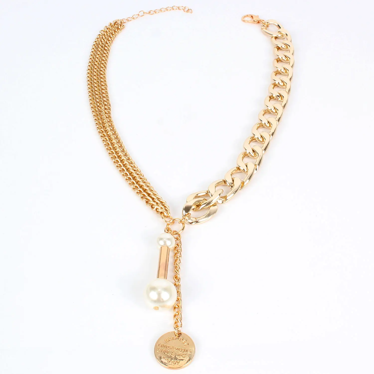 Ожерелье многослойное на тонкой цепочке модные аксессуары в уличном стиле