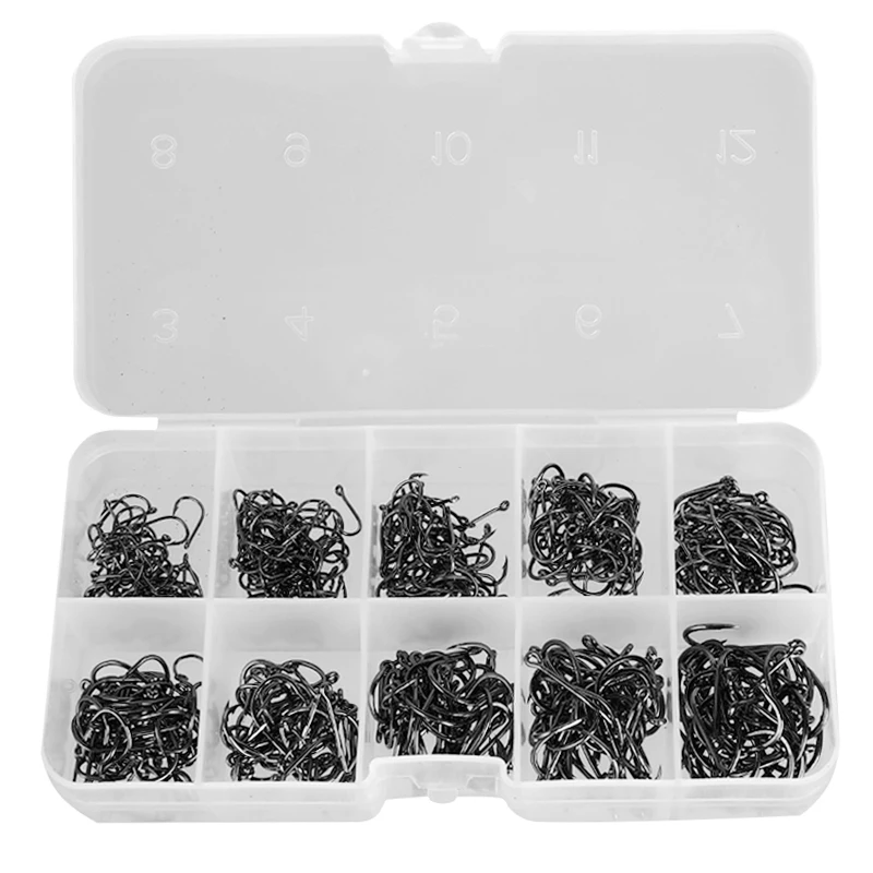 Рыболовные крючки 500 шт./кор. Размеры # для детей от 3 до 12 лет из серебра Набор