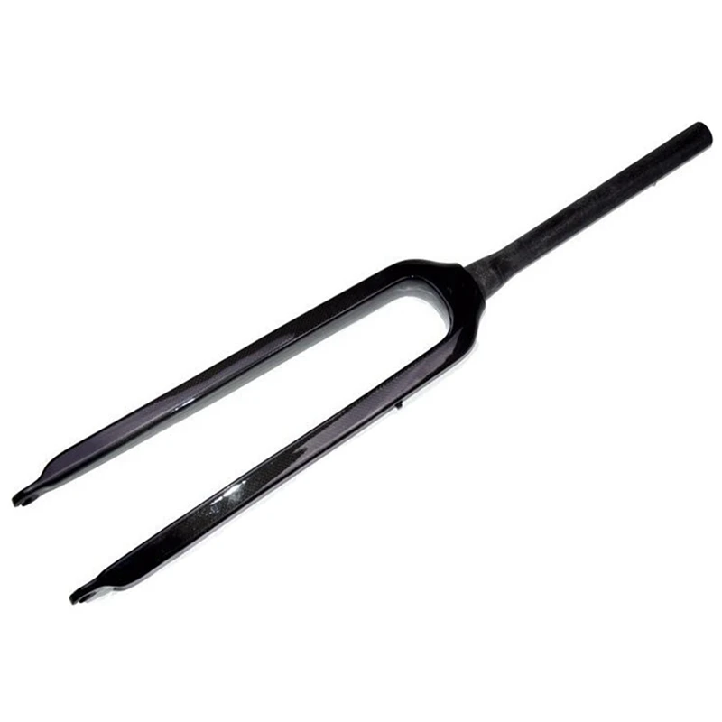 

New Carbon Fiber Front Fork Mountain Bike Disc Brake Hard Fork Cone Tube Quick Release