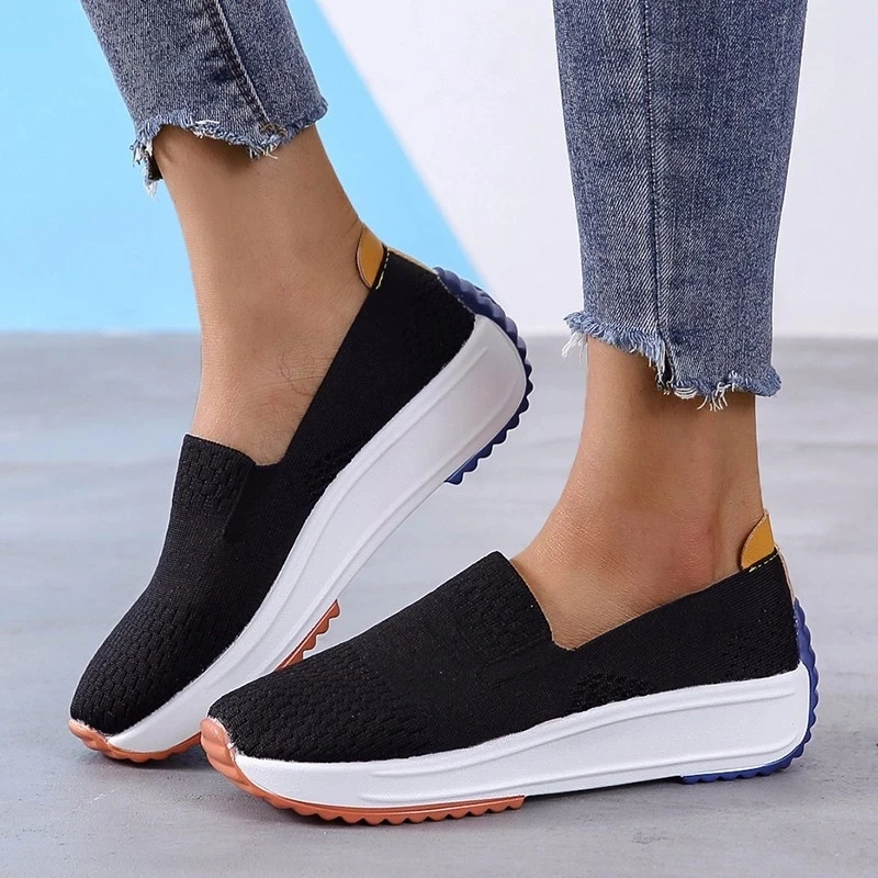 Fashion Women Flats Slip on Mesh Shoes Woman Light Sneakers Spring Autumn Loafers Femme Basket Flats Shoes