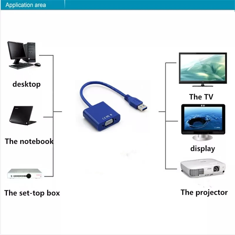 Переходник USB 3 0 на VGA конвертер с несколькими дисплеями внешняя видеографическая