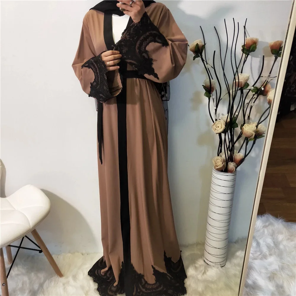 

Ramadan Eid Abaya Kimono Dubai Turkey Hijab Muslim Dress Caftan Marocain Kaftan Islamic Clothing For Women Islam Robe Musulman