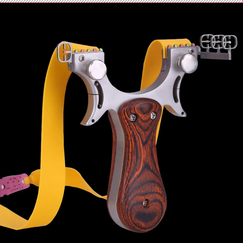

New Stainless Steel Rubber Band Outdoor Shooting Game Sling Shot Solid Wood Patch Strong Hunting Catapult Hunt Slingshot