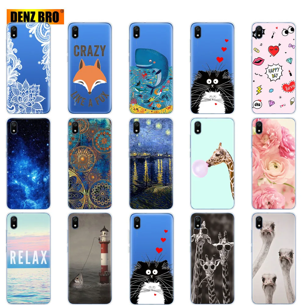Силиконовый чехол для xiaomi redmi 7a чехлы с полной защитой мягкая задняя крышка из ТПУ