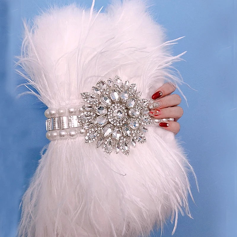 

Страусиная Женская вечерняя сумка на плечо для невесты и свадьбы