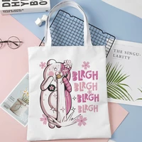 danganronpa shopping bag canvas bolso grocery cotton handbag shopper bag reciclaje net custom shoulder bags