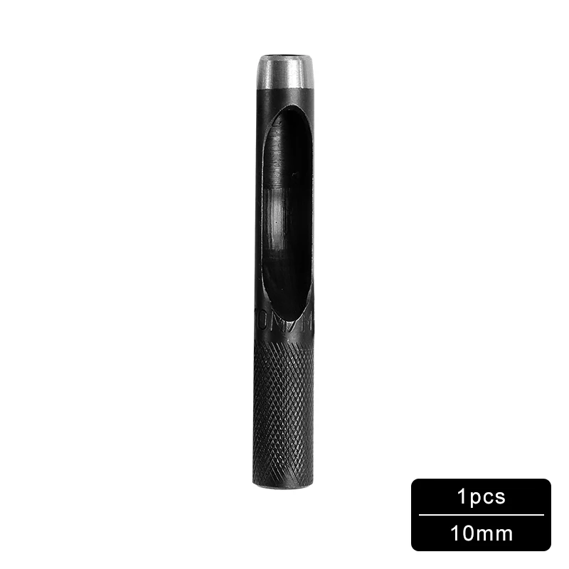 1PCS 10mm MIUSIE 1 шт. 10 размер Круглый углеродистая сталь Кожа ремесло хвостовик полый дырокол 1 мм-10 мм для кожаного ремня полоса прокладки инструменты - Цвет: 1PCS 10mm