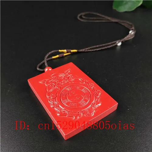 Ожерелье с подвеской в виде тигра из натурального Красного искусственного камня