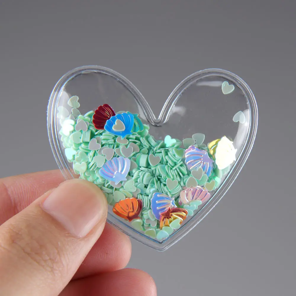 

IBOWS PVC crown filled with colorful heart sequin,PVC crowns patch applique DIY Craft for children hair ring hairpin accessories