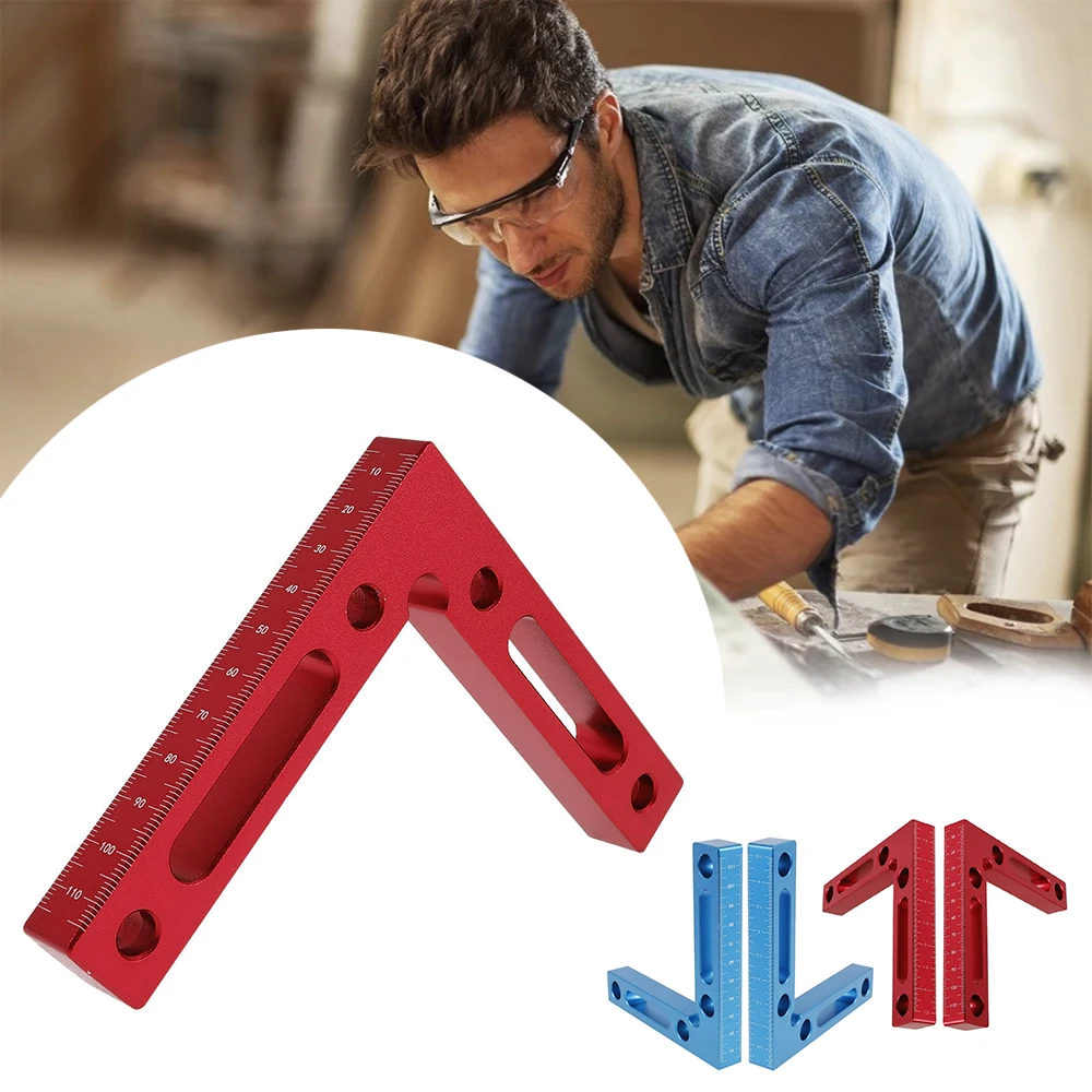 

Positioning 90 Degree Corner Clamping Square L Type Right Angle Clamps Auxiliary Locator Corner Clamp Aluminum Alloy Ruler