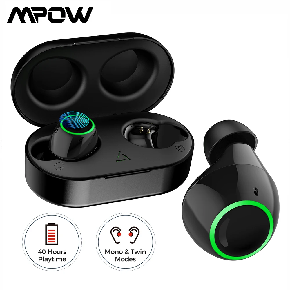 Беспроводные наушники Mpow T6 Bluetooth 5 0 IPX7 водонепроницаемые улучшенные TWS с
