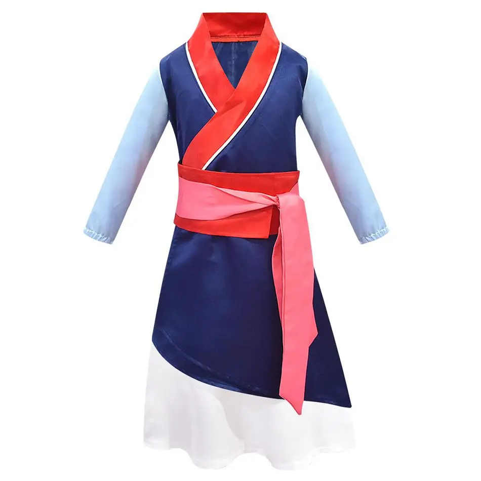 Girls Princess Dress HuaMulan Cosplay Costume Child Halloween Performance Party Gowns Kids Ancient Chinese Hero Hanfu Clothing | Детская