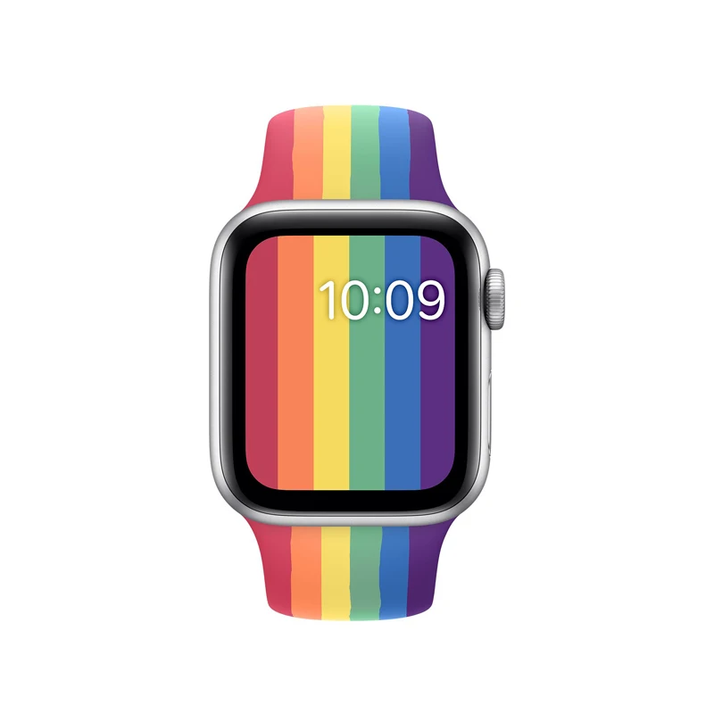 Pride Edition для Apple Watch Band 42 мм 38 силиконовый ремешок Iwatch Correa 44 40 спортивный браслет