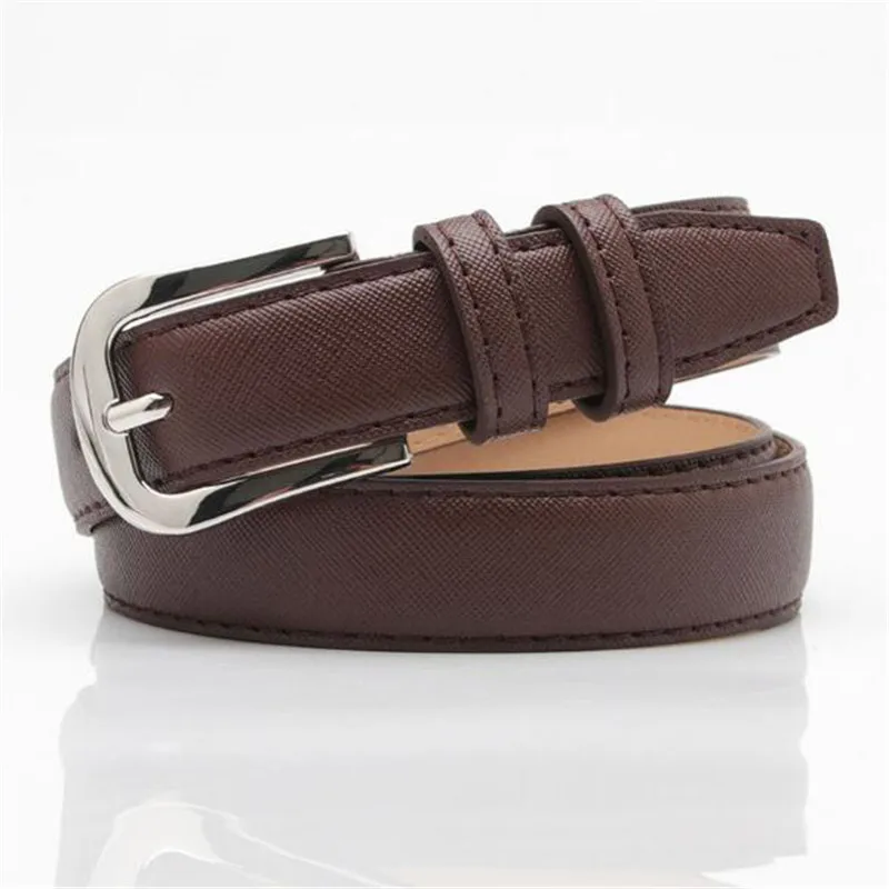

PU Belts 106cm*2.4cm Waistband Women Solid Color Female Fashion Lady Metal Buckle Dress Strap